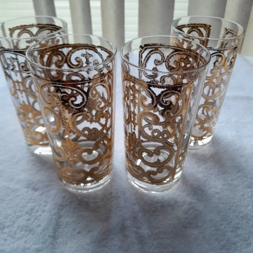 George Briard Spanish Scroll Glasses Set of Four